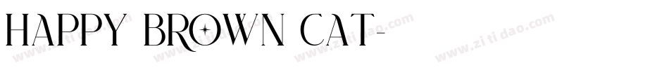 Happy brown cat字体转换